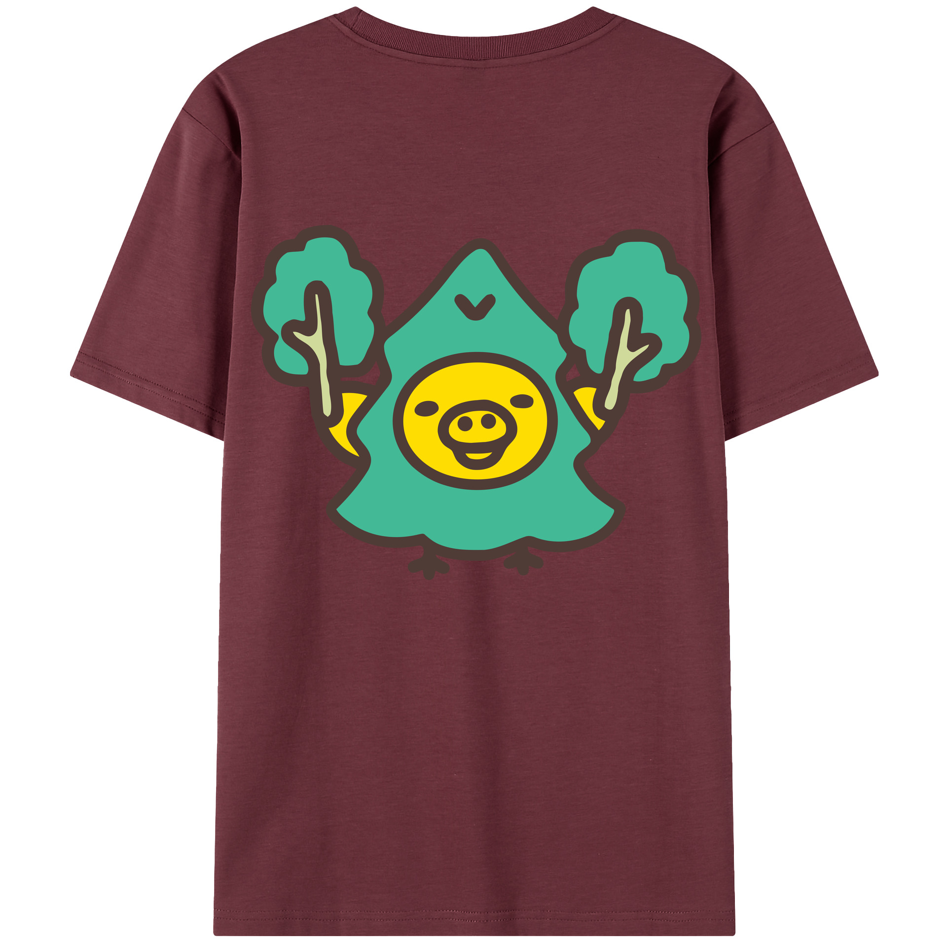 （画像用） リラックマ リラックマ キイロイトリ Rilakkuma Korilakkuma Kiiroitori 綿100％半袖Tシャツ（背面プリント）